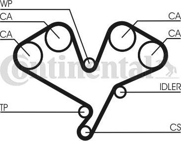 Continental CTAM CT822 - Timing Belt www.parts5.com