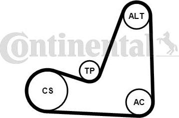 Continental CTAM 5PK1200K1 - Jeu de courroies trapézoïdales à nervures www.parts5.com