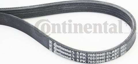 Continental CTAM 5 PK 705 ELAST - Curea transmisie cu caneluri www.parts5.com