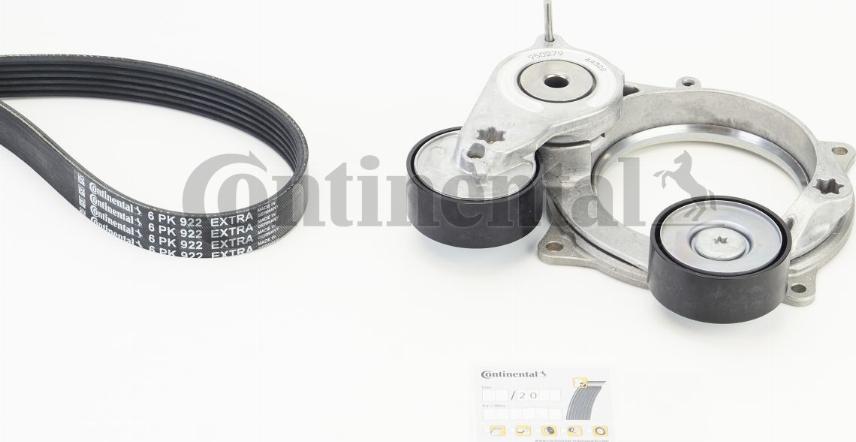 Continental CTAM 6PK922 EXTRA K1 - V-Ribbed Belt Set www.parts5.com