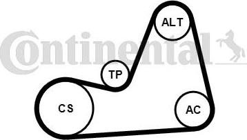 Continental CTAM 6PK1100K1 - V-Ribbed Belt Set www.parts5.com