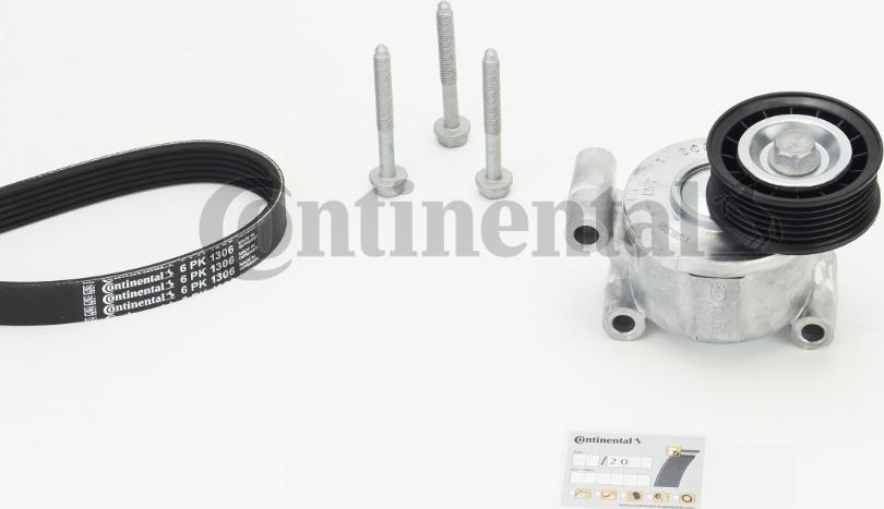 Continental CTAM 6PK1306K2 - V-Ribbed Belt Set parts5.com