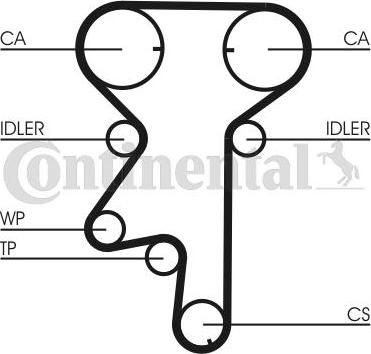 Continental CTAM CT975WP2 - Water Pump & Timing Belt Set parts5.com