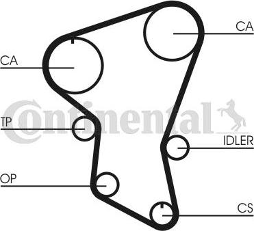 Continental CTAM CT516 - Timing Belt www.parts5.com