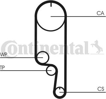 Continental CTAM CT 1008 WP2 - Set pompa apa + curea dintata www.parts5.com