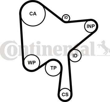 Continental CTAM CT1216WP3 - Set pompa apa + curea dintata www.parts5.com