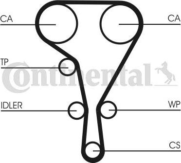 Continental CTAM CT 1130 WP2 - Водяной насос + комплект зубчатого ремня www.parts5.com