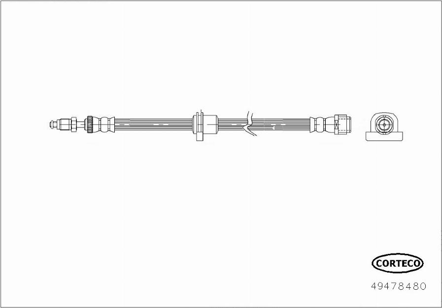 Corteco 49478480 - Furtun frana parts5.com