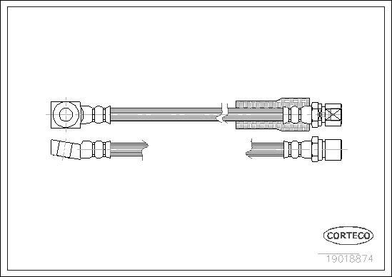 Corteco 19018874 - Tubo flexible de frenos www.parts5.com