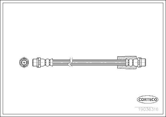 Corteco 19036316 - Furtun frana www.parts5.com