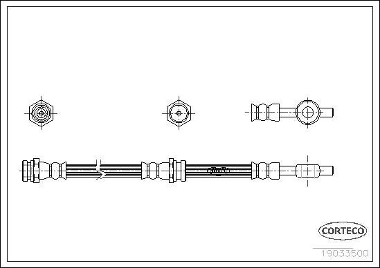 Corteco 19033500 - Brake Hose www.parts5.com