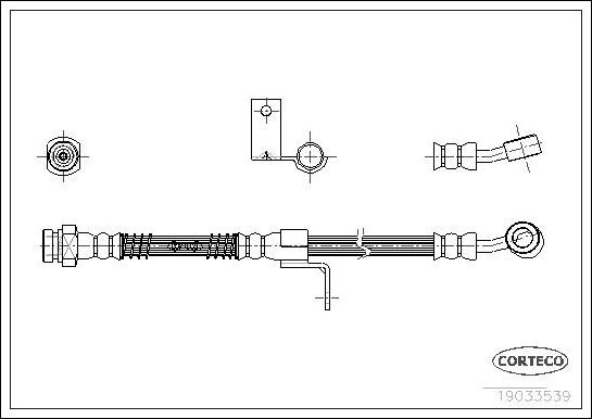 Corteco 19033539 - Brake Hose www.parts5.com