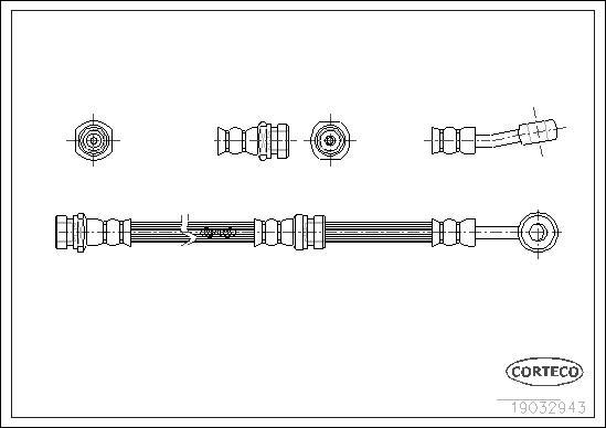 Corteco 19032943 - Тормозной шланг www.parts5.com