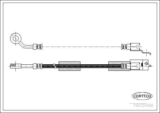 Corteco 19032488 - Tubo flexible de frenos www.parts5.com