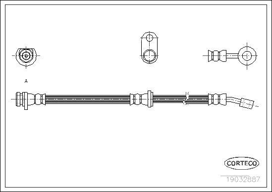 Corteco 19032887 - Tubo flexible de frenos www.parts5.com