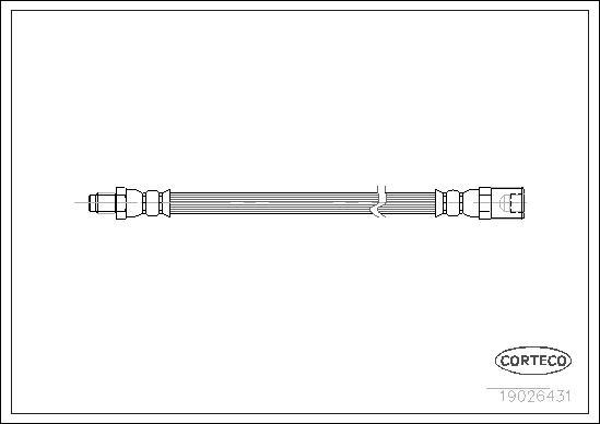 Corteco 19026431 - Спирачен маркуч www.parts5.com