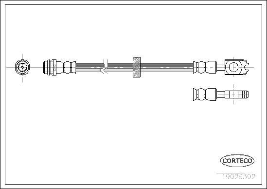 Corteco 19026392 - Brake Hose www.parts5.com