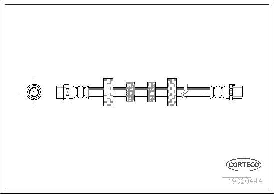 Corteco 19020444 - Tubo flexible de frenos www.parts5.com