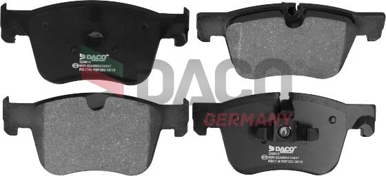 DACO Germany 320615 - Brake Pad Set, disc brake www.parts5.com