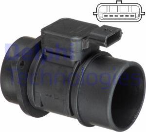 Delphi AF10503-12B1 - Μετρητής μάζας αέρα www.parts5.com