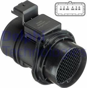 Delphi AF10369-12B1 - Przepływomierz masowy powietrza www.parts5.com