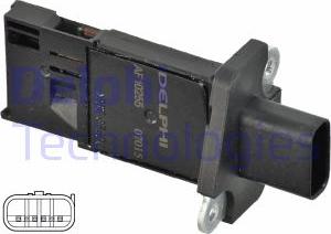 Delphi AF10255-12B1 - Air Mass Sensor www.parts5.com