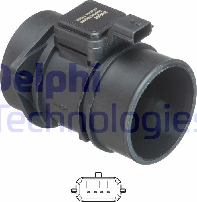 Delphi AF10734-12B1 - Μετρητής μάζας αέρα www.parts5.com