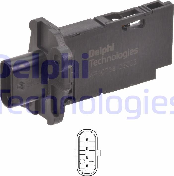 Delphi AF10738-12B1 - Датчик потока, массы воздуха www.parts5.com