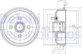 Delphi BF468 - Brake Drum parts5.com