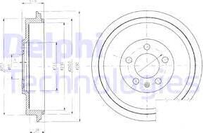 Delphi BF406 - Brake Drum www.parts5.com