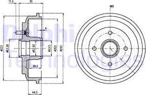 Delphi BF487 - Brake Drum www.parts5.com