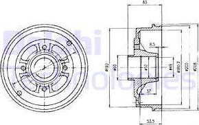 Delphi BF426 - Doboš kočnice www.parts5.com