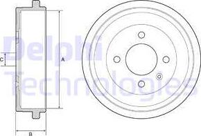 Delphi BF549 - Tambur frana www.parts5.com