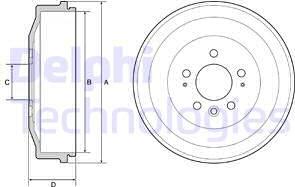 Delphi BF558 - Brake Drum www.parts5.com