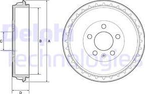 Delphi BF564 - Brake Drum www.parts5.com