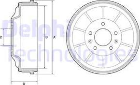 Delphi BF562 - Brake Drum www.parts5.com