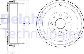 Delphi BF503 - Brake Drum www.parts5.com