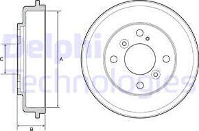 Delphi BF525 - Brake Drum www.parts5.com