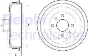 Delphi BF528 - Brake Drum www.parts5.com