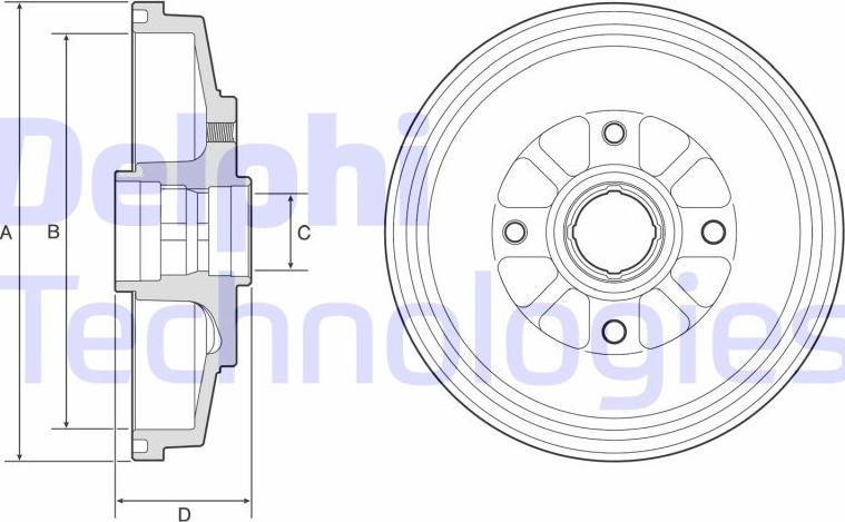 Delphi BF577 - Brake Drum www.parts5.com