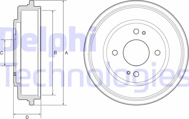 Delphi BF606 - Тормозной барабан www.parts5.com