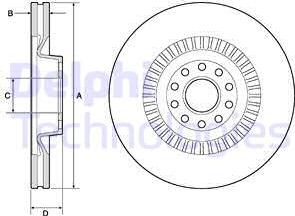 Delphi BG9957 - Disco de freno www.parts5.com