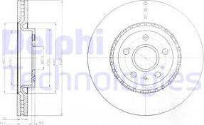 Delphi BG9068 - Brzdový kotouč www.parts5.com