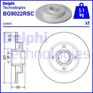 Delphi BG9022RSC - Brzdový kotúč www.parts5.com