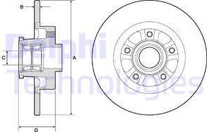 Delphi BG9190RSC - Bremsscheibe www.parts5.com