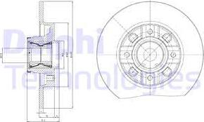 Delphi BG9116RSC - Disco de freno www.parts5.com