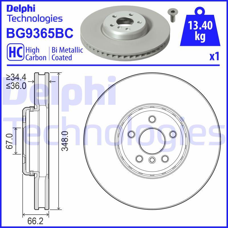 Delphi BG9365BC - Disc frana www.parts5.com