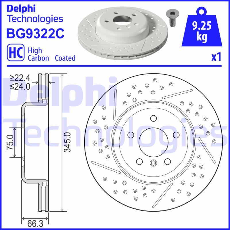 Delphi BG9322C - Brake Disc parts5.com