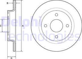 Delphi BG4954C - Disc frana www.parts5.com