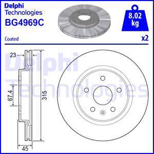 Delphi BG4969C - Disc frana www.parts5.com